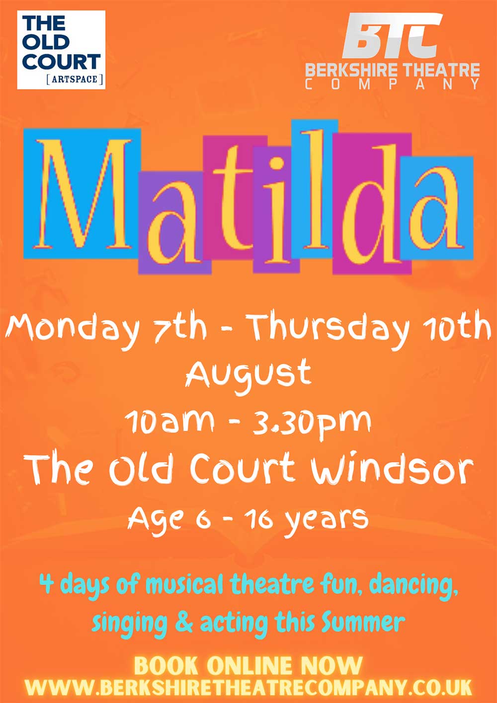 Matilda – 4-Day Summer Holiday Course – Week 2 Matilda - 4-Day Summer Holiday Course - Week 2